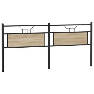 vidaXL Tête de lit chêne sonoma 193 cm bois d'ingénierie et acier