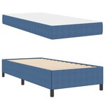 vidaXL Cadre de lit Bleu 90 x 190 cm Tissu en velours côtelé