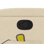 vidaXL Fauteuil inclinable de massage crème tissu