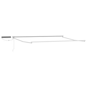 vidaXL Cadre de store rétractable électrique Blanc 4 x 2 m Acier