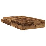 vidaXL Cadre de lit de rangement en bois ancien 120x190 cm