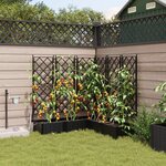 vidaXL Jardinières avec Système d'Irrigation 5 Pièces Noir