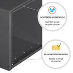 Boîte aux lettres 2 portes cubysm gris anthracite ral 7016m