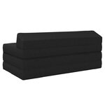 vidaXL Canapé-lit pliable Noir 120 x 60 x 49 cm Tissu