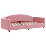 vidaXL Lit de jour avec lit gigogne rose 90x200 cm velours