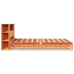 vidaXL Lit bibliothèque sans matelas cire marron 140x200cm bois massif