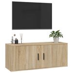 vidaXL Meuble TV mural Chêne Sonoma 100x34 5x40 cm
