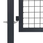 vidaXL Portillon avec poteaux Acier 350 x 100 cm Anthracite