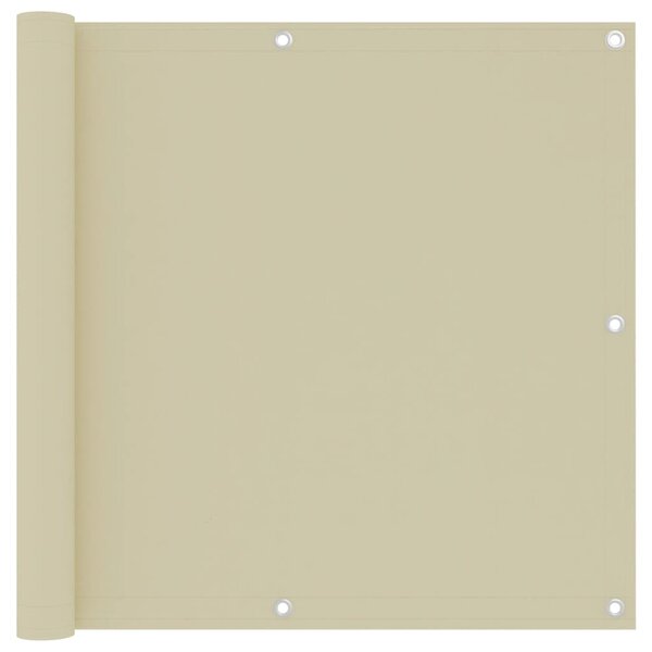 vidaXL Écran de balcon Crème 90x300 cm Tissu Oxford