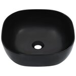 vidaXL Lavabo 42 5x42 5x14 5 cm Céramique Noir