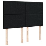vidaXL Sommier à lattes de lit avec matelas Noir 140x200 cm Velours