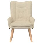 Fauteuil relaxant vidaXL en tissu crème