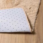vidaXL Tapis Shaggy à poils longs NAVARRA beige 160x230 cm polyester