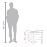 vidaXL Boîte de rangement de jardin anthracite bois massif de sapin