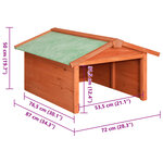 vidaXL Garage de tondeuse à gazon 72x87x50 cm Bois de sapin solide