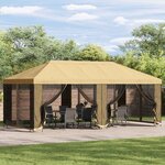 vidaXL Abri de jardin 6 x 3 m Crème Polyester et Acier 190