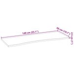 vidaXL Dessus de bureau marron clair bois chêne massif rectangulaire