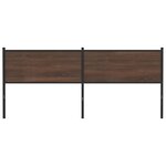 vidaXL Tête de lit chêne marron 190 cm bois d'ingénierie et acier