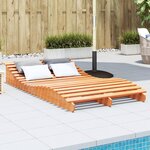 vidaXL Chaise longue cire marron 205x110x31 5 cm bois massif de pin