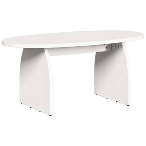 vidaXL Table basse Blanc 80 x 40 x 35 cm Bois massif en pin