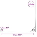 vidaXL Bâche 650 g / m² 1 5 x 6 m Gris