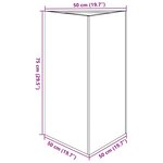 vidaXL Jardinières 2 Pièces triangulaire 50x43x75 cm acier inoxydable
