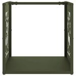 vidaXL Portant de bois chauffage vert olive 40x40x40 cm