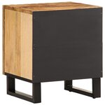 vidaXL Table de chevet 40x34x46 cm bois de manguier massif brut