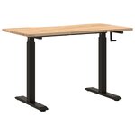 vidaXL Bureau Noir et naturel 120 x 60 cm Bois de chêne massif