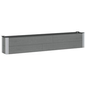 vidaXL Jardinière surélevée Gris 200 x 30 x 36 cm WPC et Aluminium