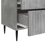 vidaXL Cabinet de chevet avec tiroir Gris béton 62 x 34 5 x 47 5 cm