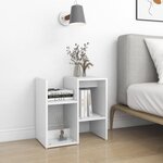 vidaXL Table de chevet blanc 50x30x51 5 cm bois d'ingénierie