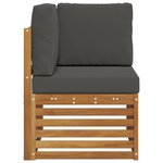 vidaXL Canapé d'angle extérieur Bois d'Acacia Massif Naturel