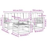 vidaXL Ensemble de canapés d'extérieur 5 pc Naturel et Beige