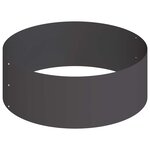 vidaXL Cache-pot de jardin Noir 90 x 90 x 20 cm Acier