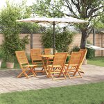 vidaXL Ensemble de salle à manger de jardin 7 pièces en bois massif d'acacia