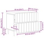 vidaXL Cabinet de chevet Chêne Sonoma 62 x 34 5 x 49 5 cm
