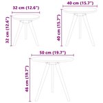 Ensemble de tables basses vidaXL en bois massif noyer et bois d'ingénierie