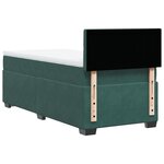 vidaXL Sommier à lattes de lit avec matelas Vert foncé 90x190 cm