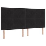Tête de lit LED vidaXL Noire 100 cm en Velours