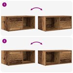 vidaXL Meubles TV 2 Pièces vieux bois 60x31x25 5 cm bois d'ingénierie