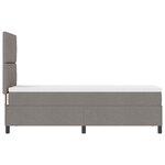 vidaXL Lit à ressorts avec matelas avec LED Taupe 80 x 200 cm tissu