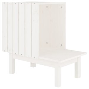 vidaXL Maison pour chat Blanc 60x36x60 cm Bois de pin massif