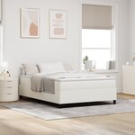 lit box de vidaXL Crème 160x200 cm en tissu corduroy