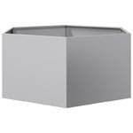 vidaXL Jardinière hexagone 104x90x45 cm acier galvanisé