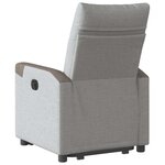 vidaXL Fauteuil inclinable électrique gris nuage tissu