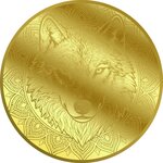 Pièce de monnaie en Or 30 Dollars g 0.155 (1/200 oz) Millésime 2026 Mandala GREAT WOLF (PRÉCOMMANDE)