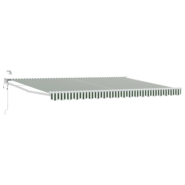 vidaXL Auvent rétractable électrique Vert et blanc 4 5 × 3 m