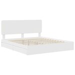 vidaXL Lit de Rangement Blanc 180 x 200 cm Bois d'ingénierie