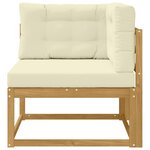 vidaXL Canapé d'angle extérieur Polyester Blanc